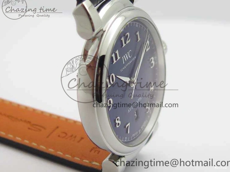 MIROTIME 0201 MoistureWicking Da Vinci IW356601 SS MKF 1:1 Best Edition Blue Dial On Black Leather Strap A 7233